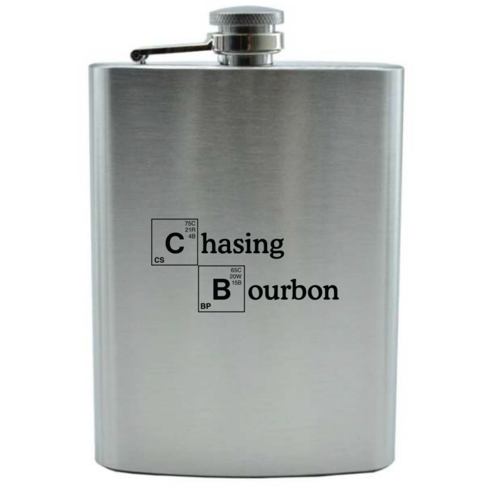 Chasing Bourbon 8oz Stainless Steel Flask